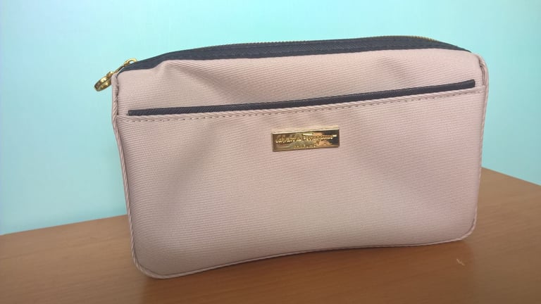 image for New Salvatore Ferragamo Make Up Toiletry Cosmetics Bag,