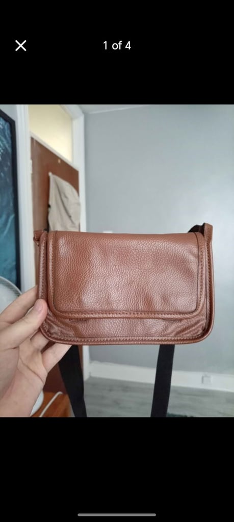 Men's brown crossbody bag