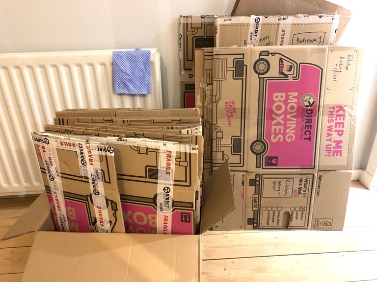 Used cardboard moving boxes For free