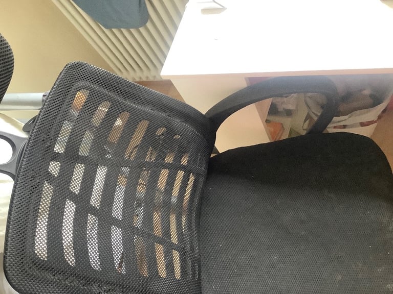 Desk/office chair, black, £4.99.