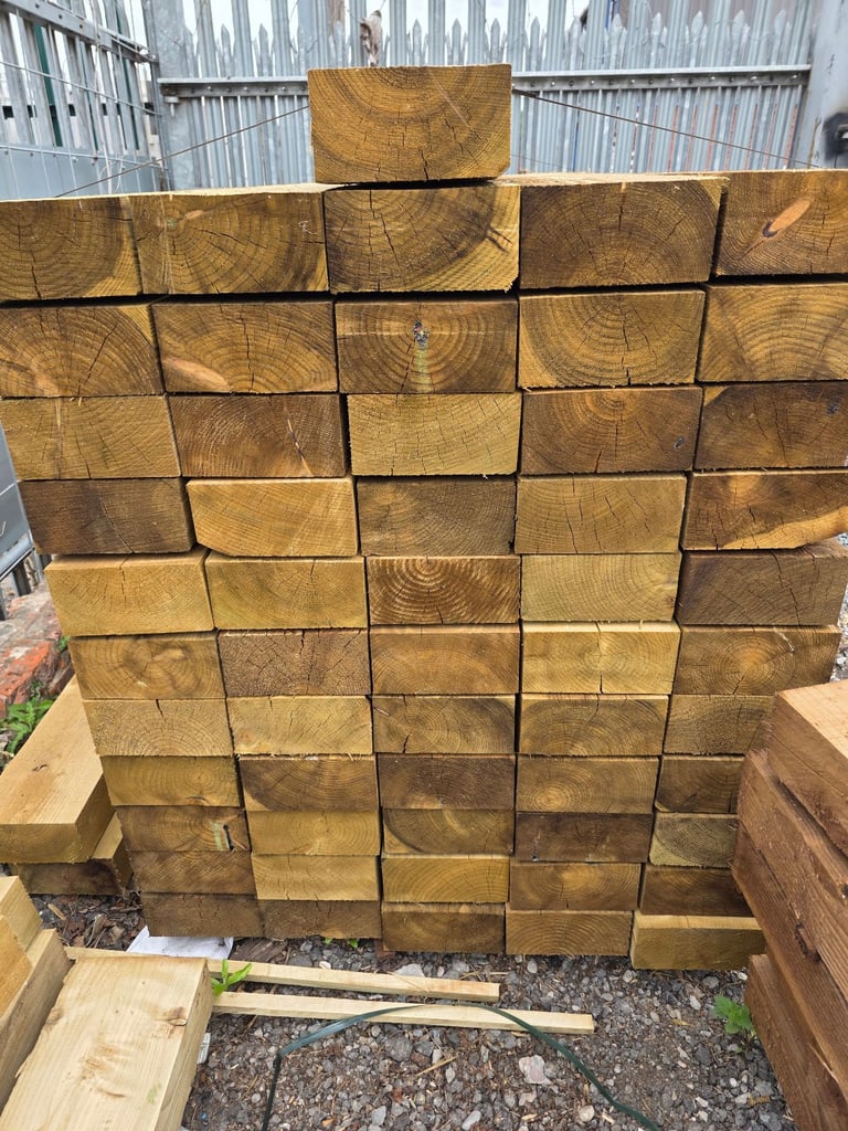 2.4m NEW TIMBER GARDEN SLEEPERS 