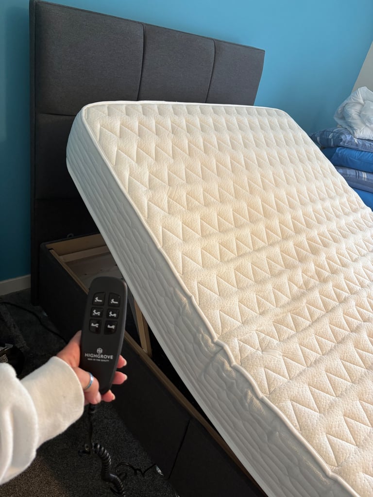 Adjustable small double bed & mattress 