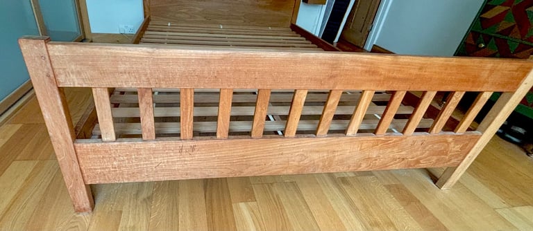 Habitat Oak King Size bed frame (solid wood) circa early 90s