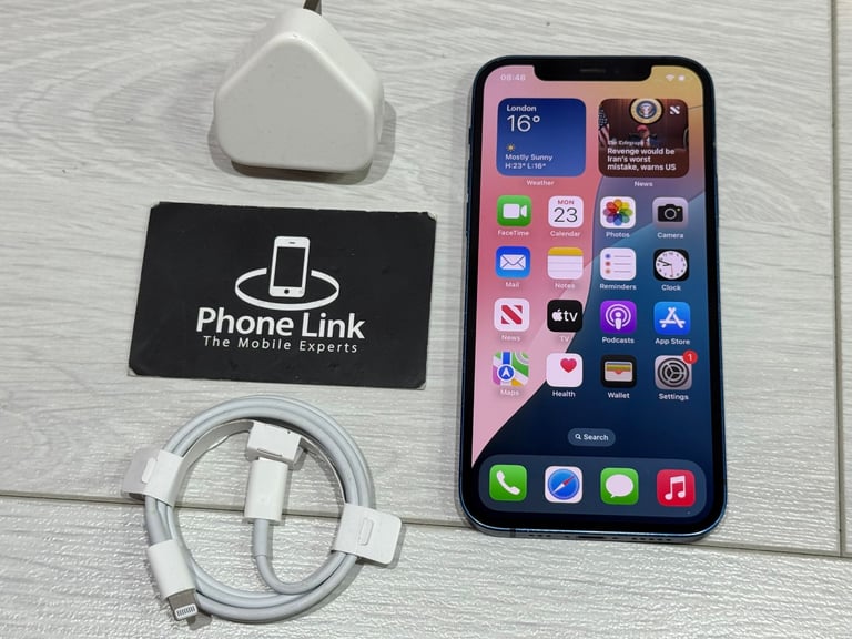 📱 Blue Apple iPhone 12 64GB Unlocked All Networks + Warranty 🍎 - P759