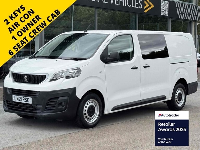 2021 Peugeot Expert Hdi 120ps 1400 Professional 6 Seat Kombi Crew Cab LWB Euro 6 with Air Con &am...