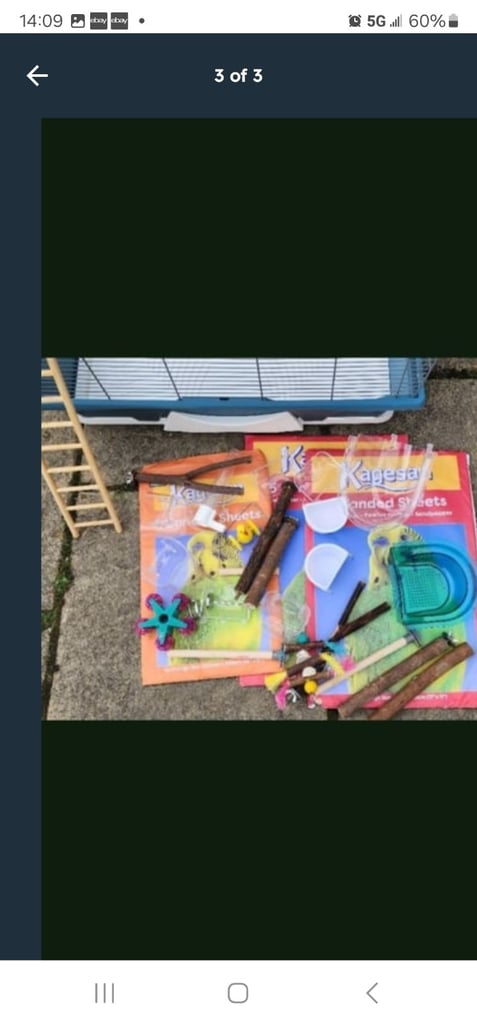 Bird cage large with accessories 