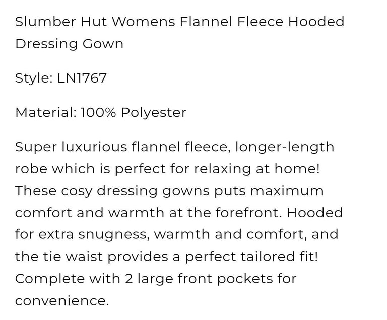 TEAL Slumber Hut soft velvet warm Dressing gown Hooded,XL fits upto size 24 uk cost £29.99, like new