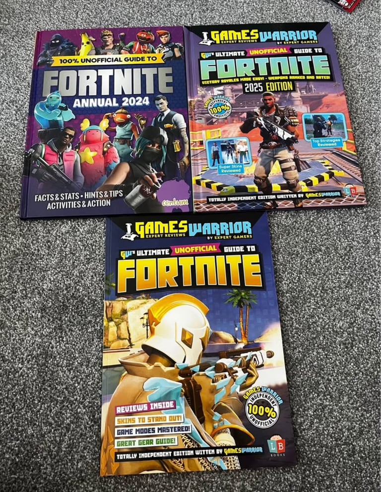 3 x Fortnite books 2024 and 2025
