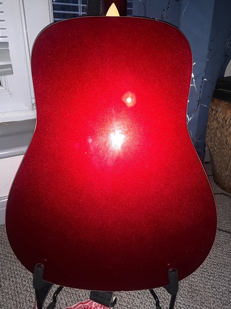Fender Squier Acoustic Guitar with stand and strap