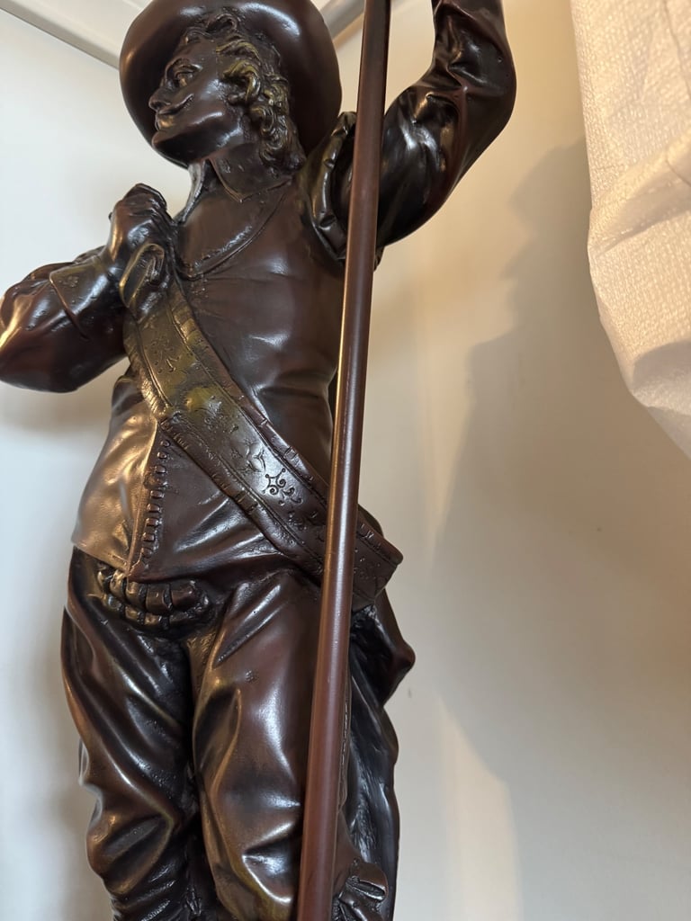 image for Heavy Antique Cavalier standing lamp