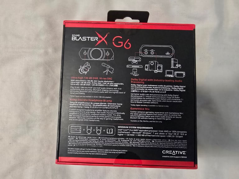 Creative Soundblaster X G6 External USB Soundcard
