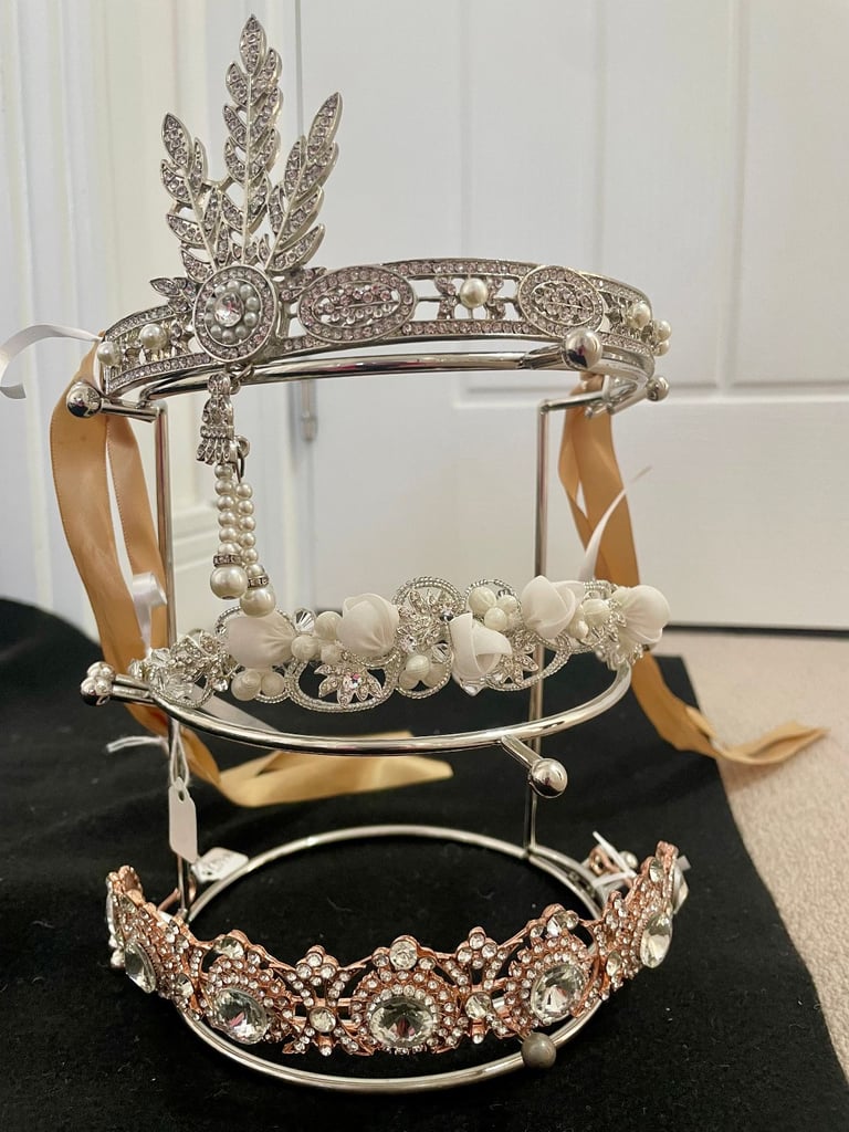Quality wedding & special occassion tiaras, head pieces & jewellery approx 85 pieces new in boxes