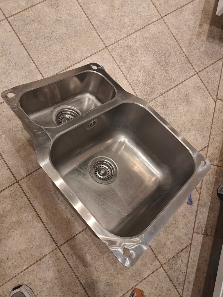 Rangemaster 597 x 472mm Atlantic Classic Stainless Steel 1.5mm Undermount Kitchen Sink used  