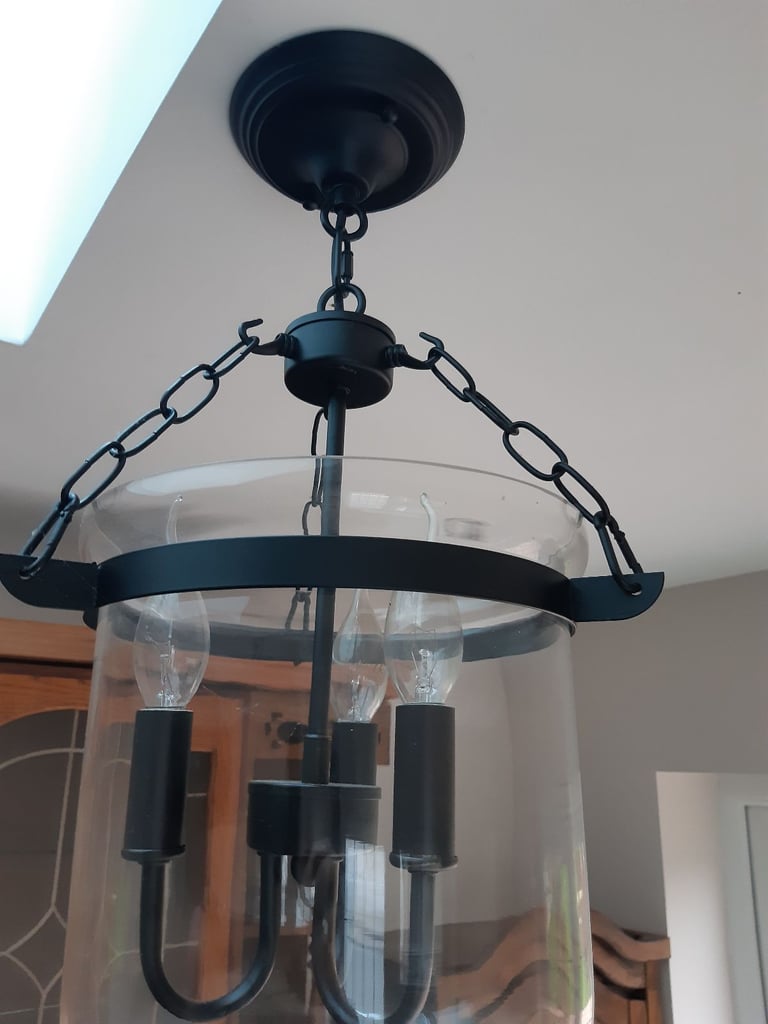 Two Glass Dome Ceiling Lights 