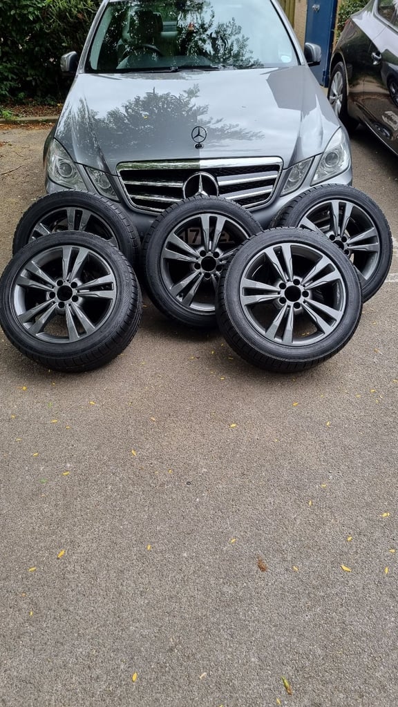 MERCEDES E CLASS ALLOY WHEELS 17'' INCH Fully Refurbished in Steel Grey x 5 Wheels