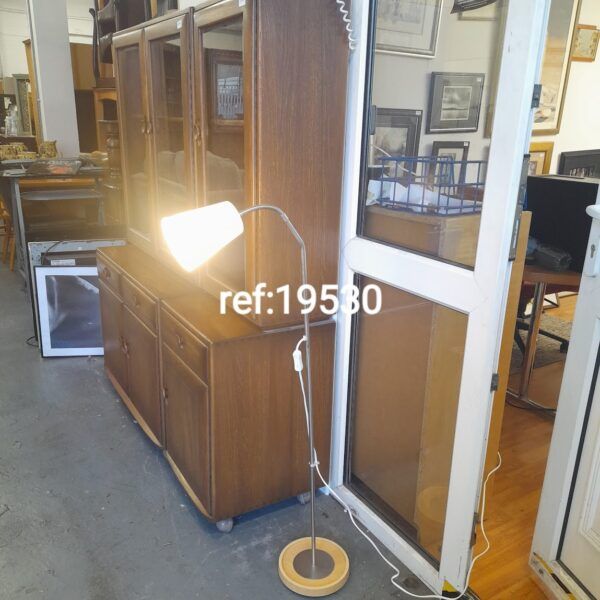 image for Chrome standard light with wooden base, Ref:19530 £10.00
