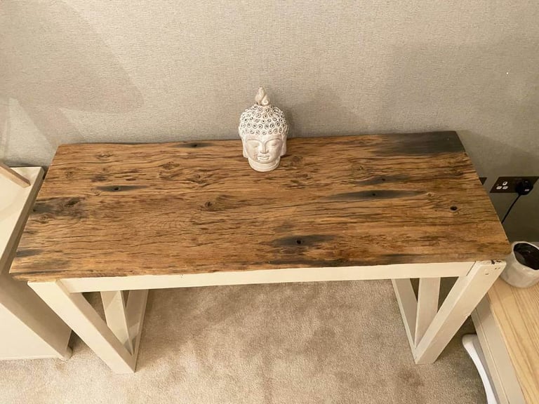 Console Table Designer Solid Wood One Off Bespoke Top Hall Classic Shabby Chic Rustic Furniture