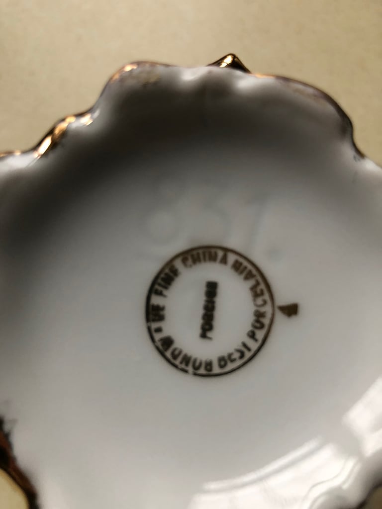 Vintage Fine Porcelain China Gold Plated Tea Set