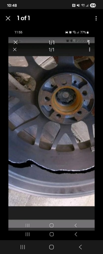 Alloy wheel crack welding