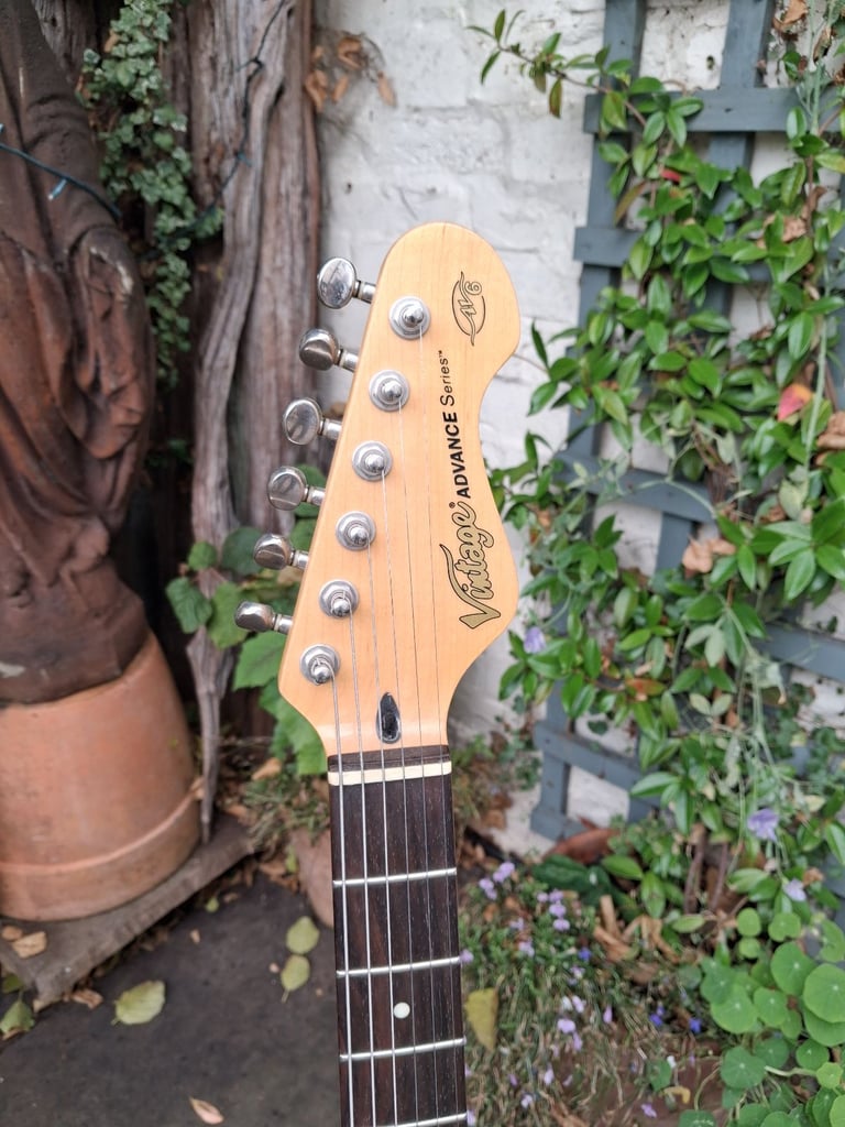 JHS Vintage Advance AV6 Laguna Blue Electric Guitar. New/old stock. Unplayed.