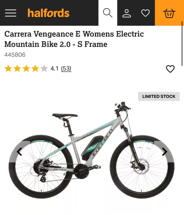 Electric Mountain Carrera Ladies Mountain Bike Halfords Carrera