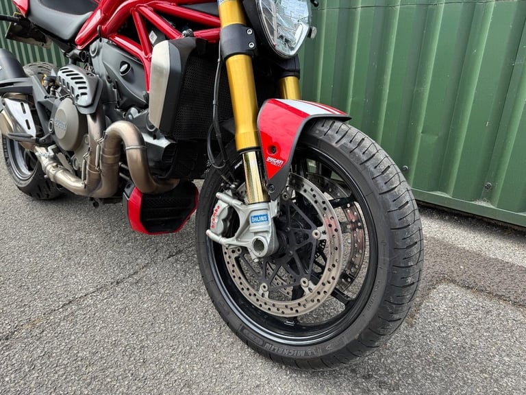 Ducati Monster 1200S White Stripe 2015 Red 23k Full Ducati History Ohlins
