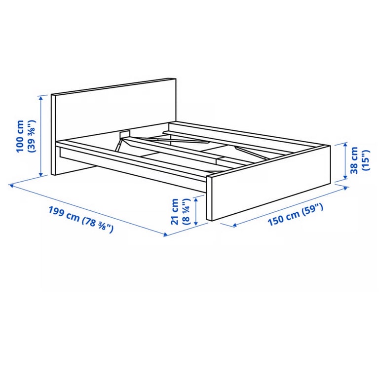 Double Bed - white 