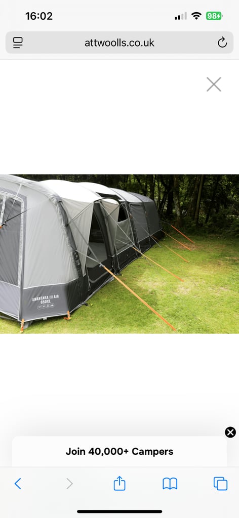 Vango The Anantara 600XL 6 man luxury camping glamping holiday tent bundle