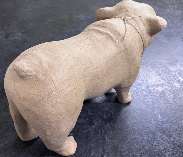 Large Decoupage bull dog 
