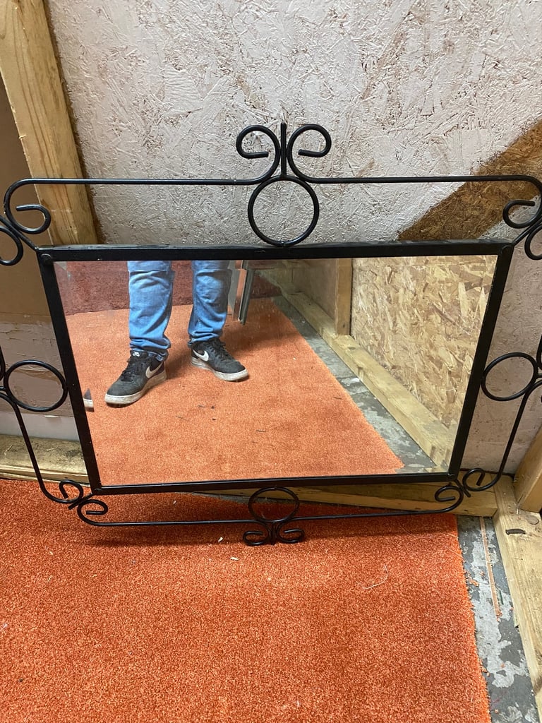 Large metal frame mirror 