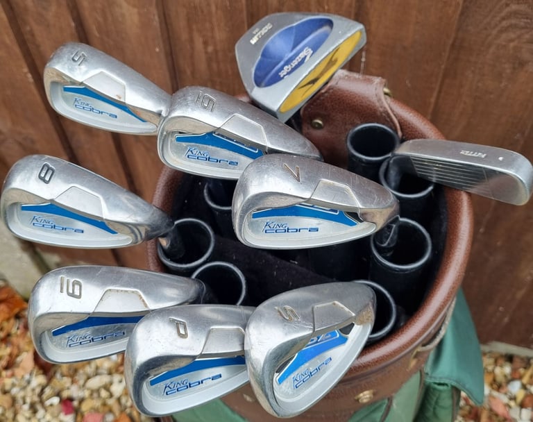 KING COBRA SZ - Lite flex Graphite 5-SW, Cobra OFFSET 3-5-7, putters x2 & trolley bag