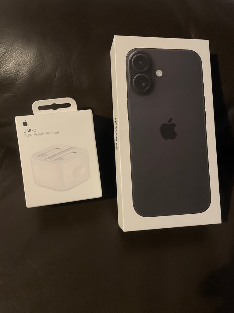 iPhone 16 in black.  unopened! 