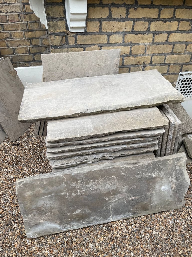 Reclaimed Yorkstone Paving Slabs - 8 square metres