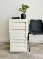 Bedside Cabinet With Drawers Painted White