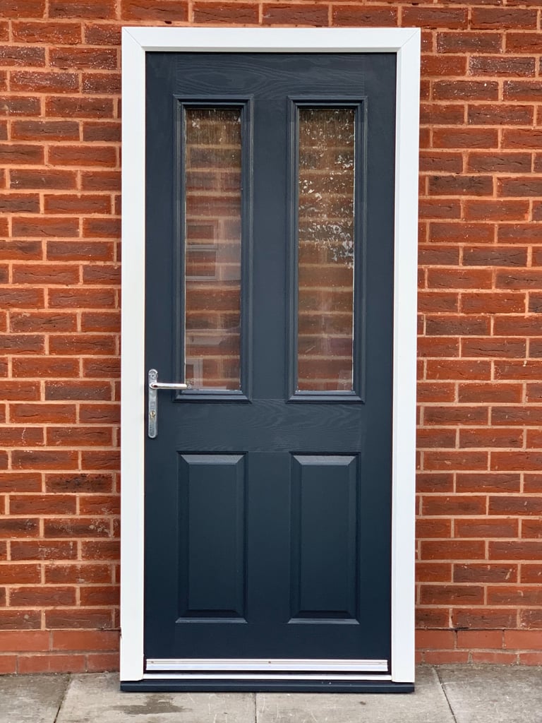 DOUBLE GLAZED COMPOSITE BACK DOOR IN ANTHRACITE GREY 92.5cm WIDE 207cm HIGH Can Deliver