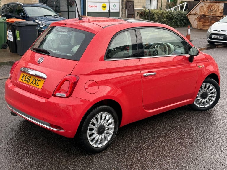 2016 Fiat 500 1.2 Lounge Euro 6 (s/s) 3dr HATCHBACK Petrol Manual