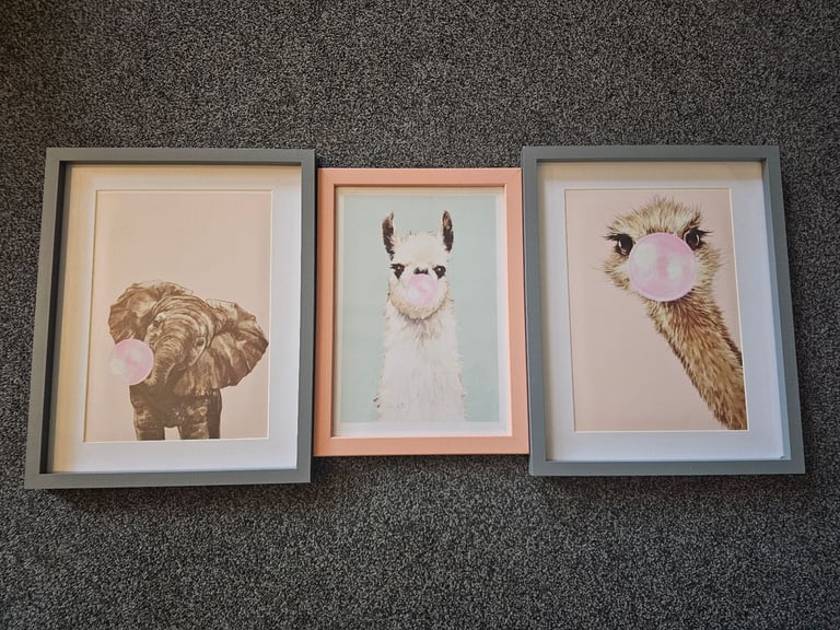 image for Cute nursery prints in frame