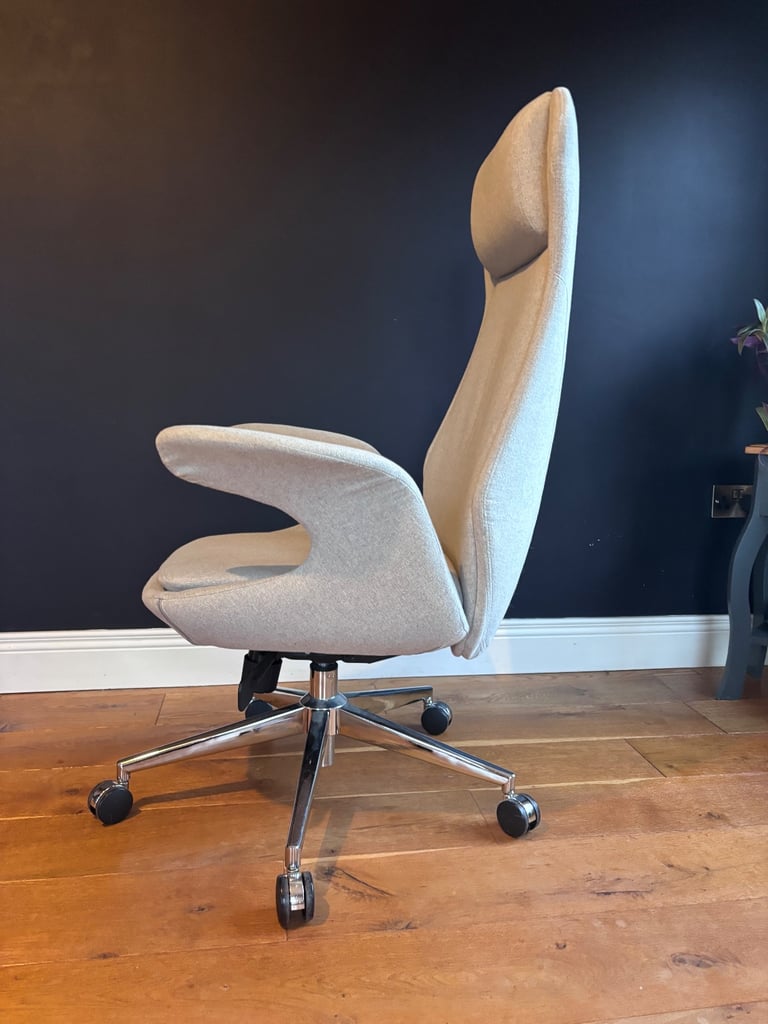 Habitat Office Chair Dove Grey Fabric 