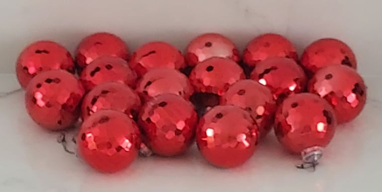 18 Red Shatterproof Christmas Tree Ornaments