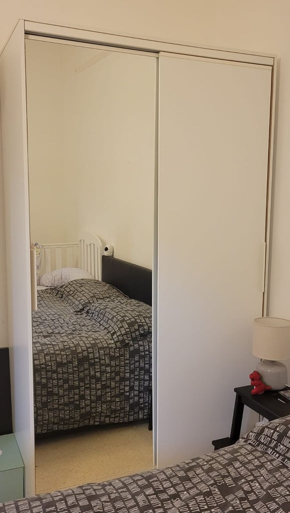 Wardrobe white with sliding doors