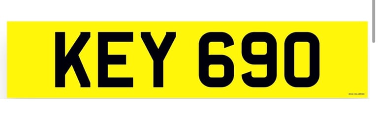 image for KEY 690 - Dateless Original Anglesey 1961 numberplate