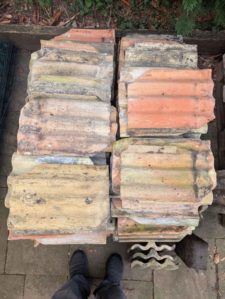 Reclaimed Triple Rolled Roman Clay Pantiles. Approximately 180.