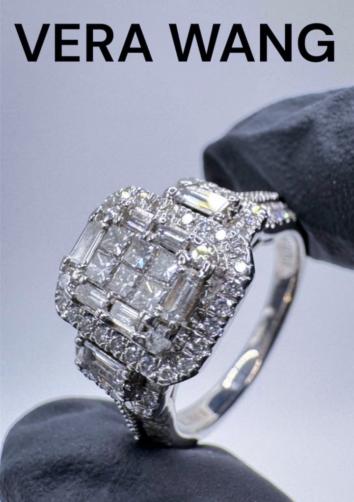 Stunning Vera Wang 0.95ct Engagement Ring 18ct White Gold Cost £5,500