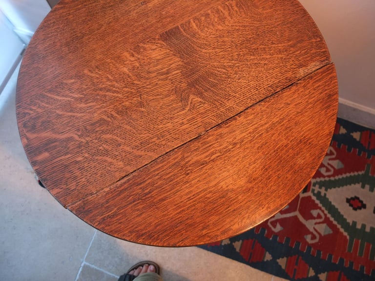 Vintage (Edwardian or Victorian) small folding round side table