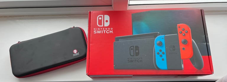 image for Boxed Switch 1 Neon Red & Blue with Carrier Case