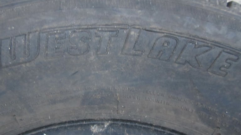 Various selection of car tyres