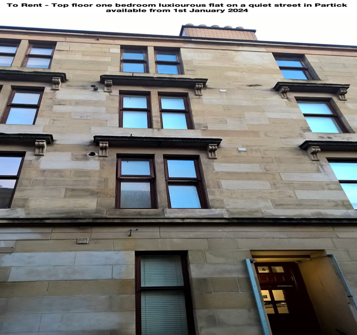 FURNISHED ONE BEDROOM FLAT - PARTICK GLASGOW £1195 pcm
