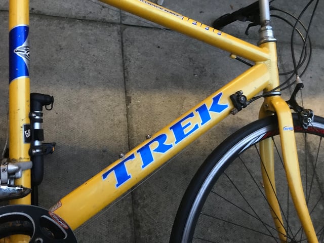 Vintage Bikes Trek Bicycle Trek 1000 Aluminum Series Yellow Mens