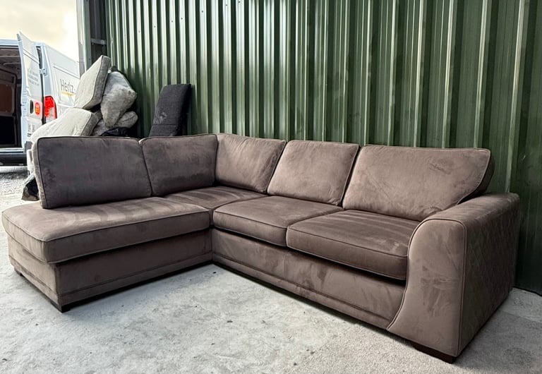 Dfs orka mocha velvet corner sofa