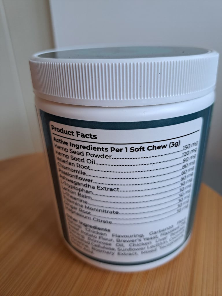 Clever calming treata/tabs for dogs